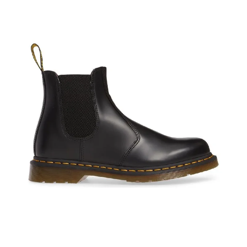 Dr. Martens Women's 2976 Chelsea Boot Black Leather/Yellow Stitching