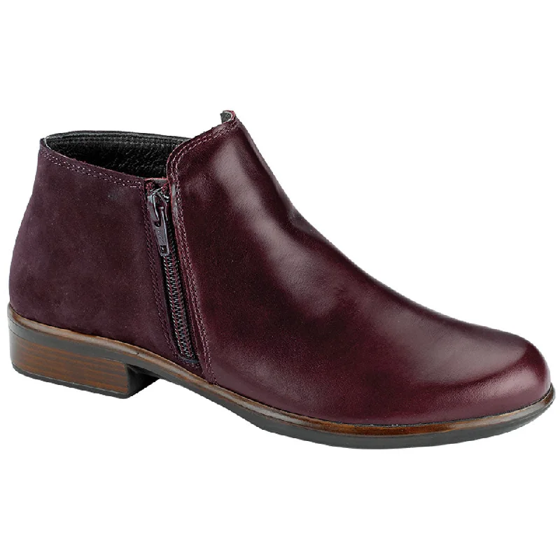 Naot Helm Bordeaux Leather/Nubuck Bootie (Women's)