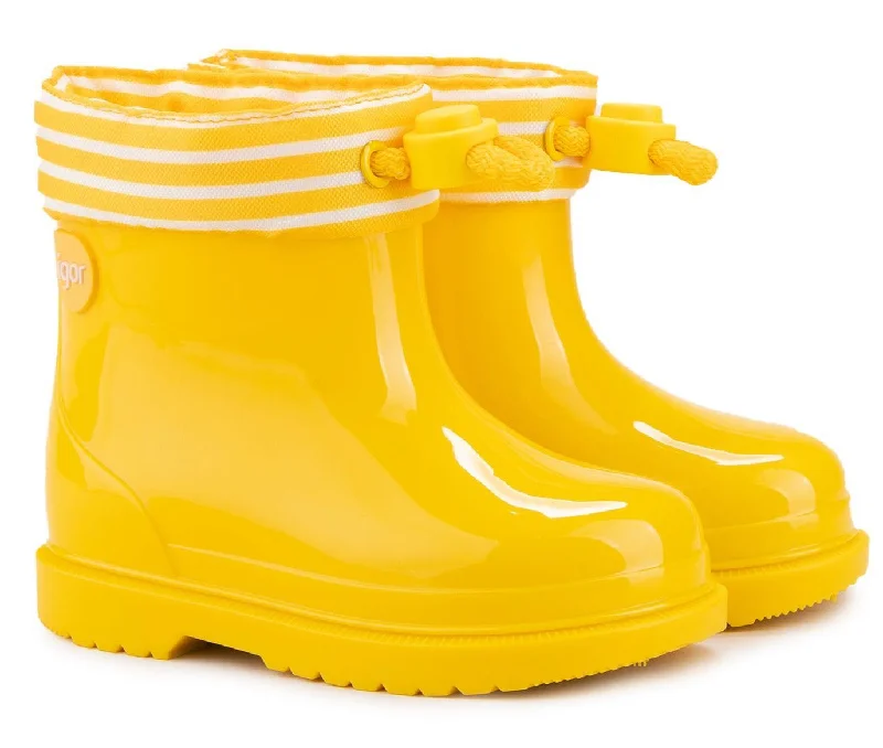 Igor Boy's and Girl's Bimbi Navy Rain Boots, Yellow