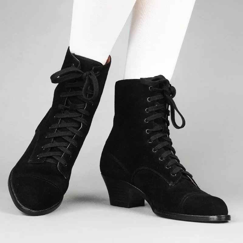 Paris Women's Boots (Black Suede)